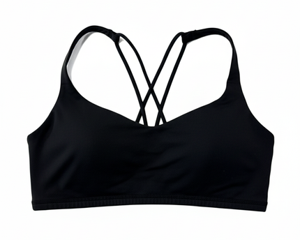 Lululemon Black Criss-Cross Strappy Sports Bra