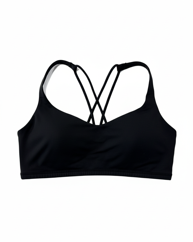 Lululemon Black Criss-Cross Strappy Sports Bra