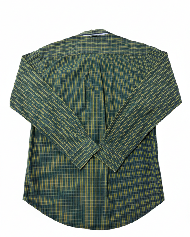 Tommy Hilfiger Green Plaid Long-Sleeve Button-Down Shirt