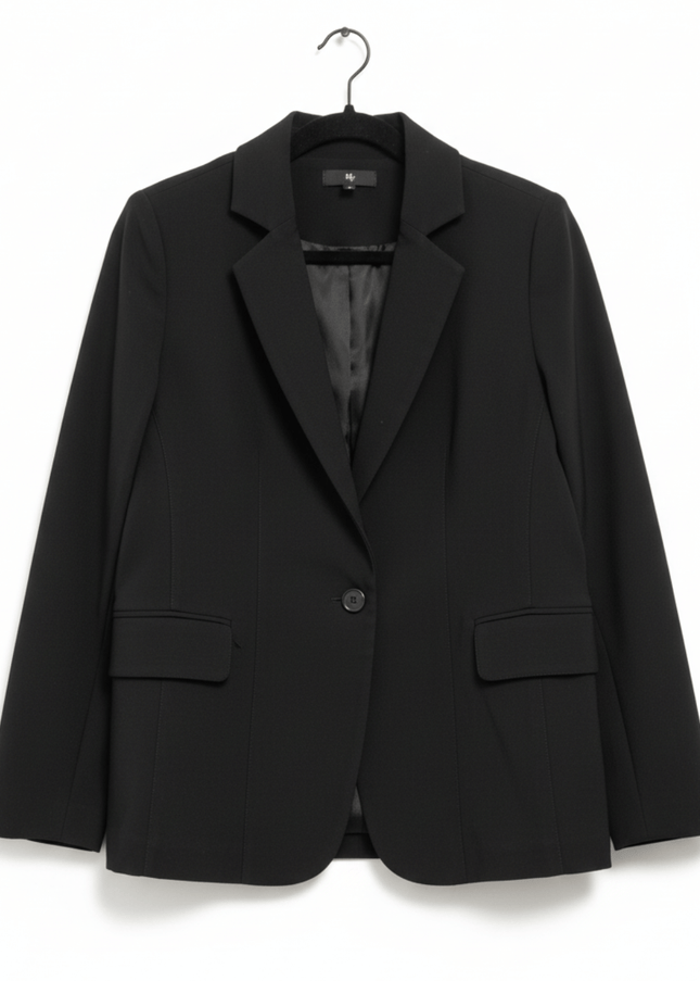 M&S Classic Tailored One-Button Black Blazer