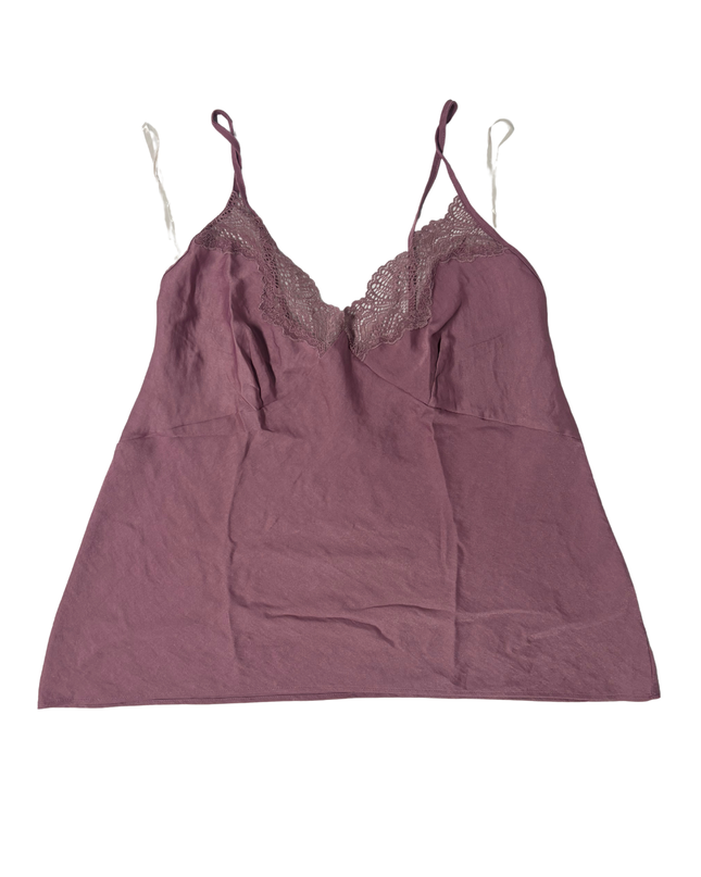 Tu Woman Mauve Lace Trim Cami Top - XS