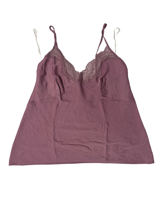 Tu Woman Mauve Lace Trim Cami Top - XS