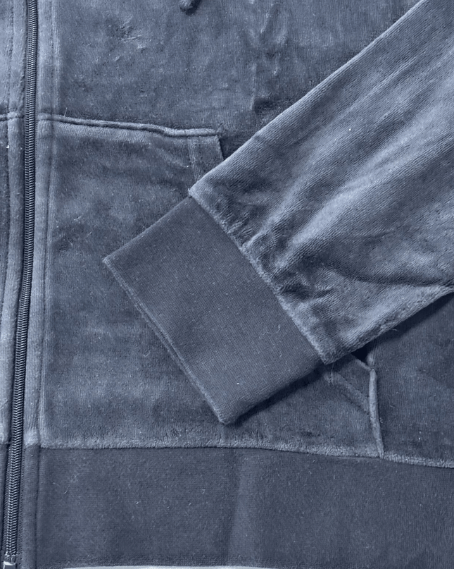 Juicy Couture Navy Blue Velour with JC Charm Classic Zip Hoodie