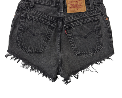 Levi’s 501 High-Rise Black Denim Cutoff Shorts - XS | Waist: 26"