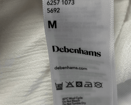 Debenhams White Button-Down with Spaghetti Straps Midi Dress