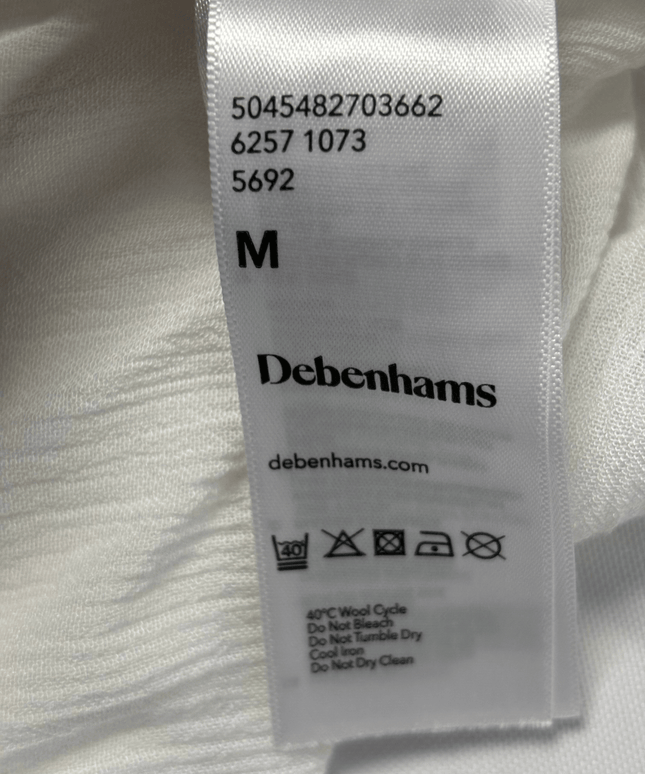 Debenhams White Button-Down with Spaghetti Straps Midi Dress