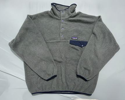 Patagonia Grey Synchilla Snap-T Fleece Sweater