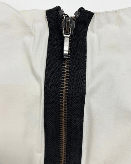 Zara Basic Layered White Sleeveless with Back Zipper Cotton Dress