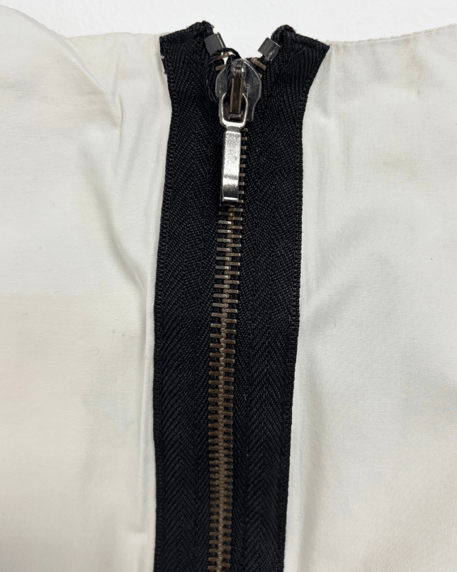 Zara Basic Layered White Sleeveless with Back Zipper Cotton Dress