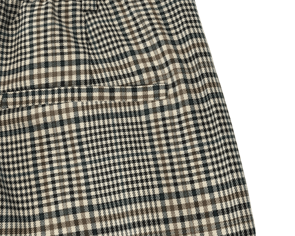 ZARA TRF Houndstooth Check Pleated High Waist Trousers