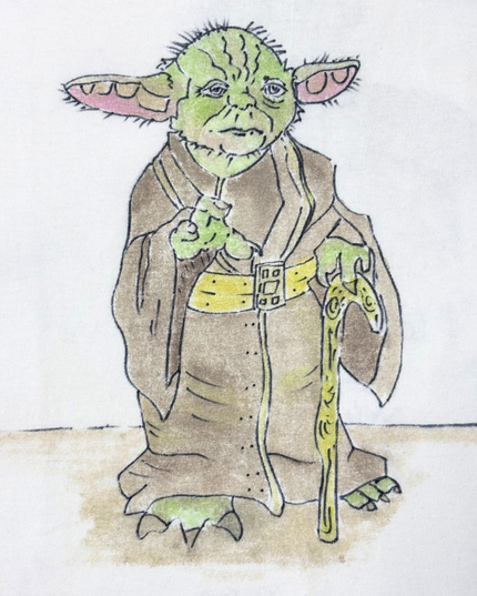 Gildan Star Wars Yoda Quote White Graphic T-Shirt - M