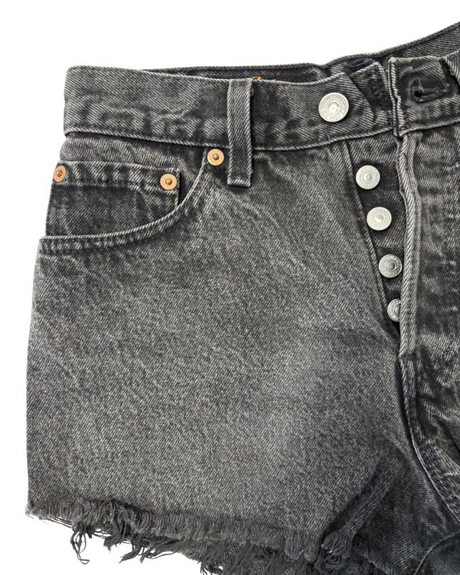 Levi’s 501 High-Rise Black Denim Cutoff Shorts - XS | Waist: 26"