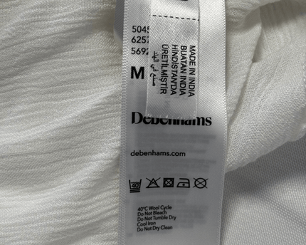 Debenhams White Button-Down with Spaghetti Straps Midi Dress