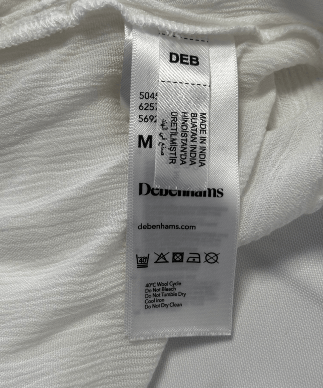 Debenhams White Button-Down with Spaghetti Straps Midi Dress