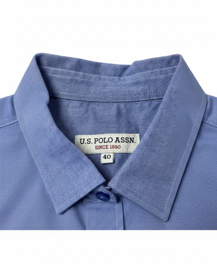 U.S. Polo Assn. Women's Classic Blue Button-Down Shirt