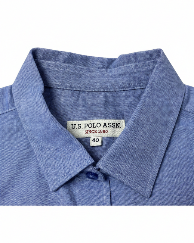 U.S. Polo Assn. Women's Classic Blue Button-Down Shirt