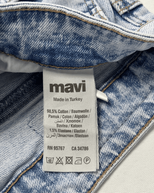 Mavi Jeans Light Wash Stretch Denim Shorts