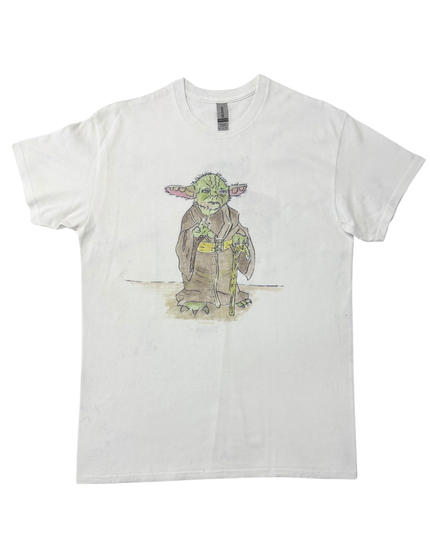 Gildan Star Wars Yoda Quote White Graphic T-Shirt - M