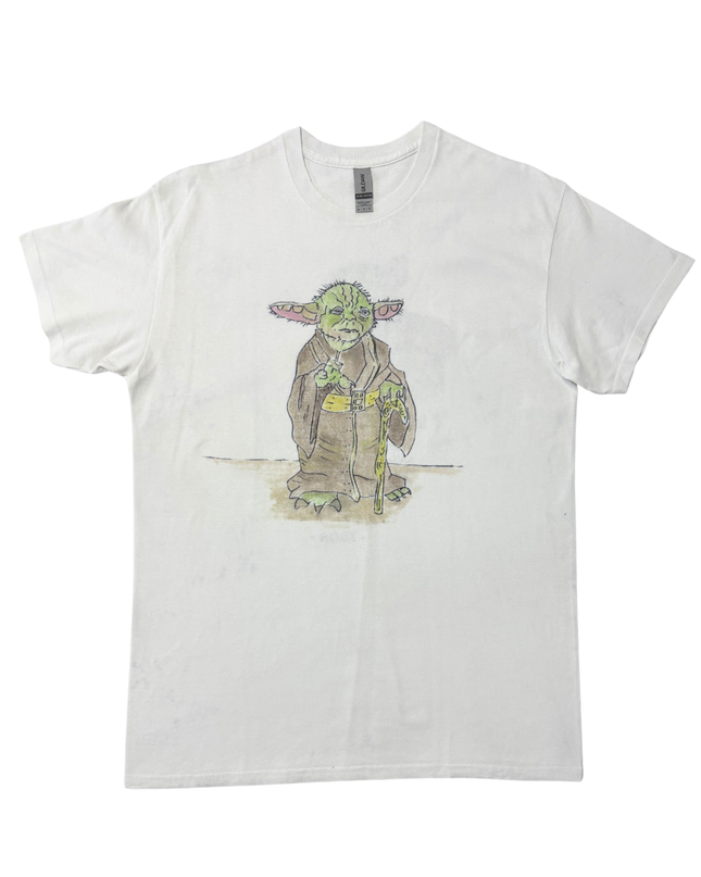 Gildan Star Wars Yoda Quote White Graphic T-Shirt - M