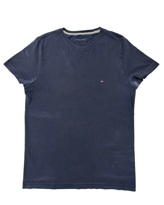Tommy Hilfiger Minimalist Navy Blue Flag Logo T-Shirt - S