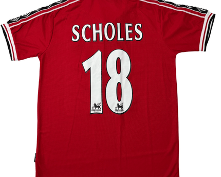 Umbro Manchester United 1999-2000 Scholes #18 Home Jersey