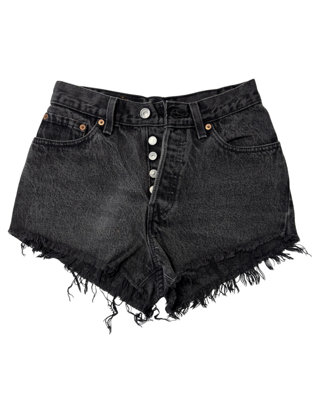 Levi’s 501 High-Rise Black Denim Cutoff Shorts - XS | Waist: 26"