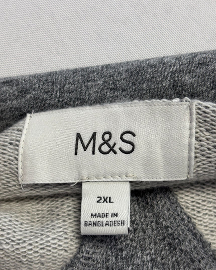 M&S Grey Marl Crew Neck Cotton Sweatshirt