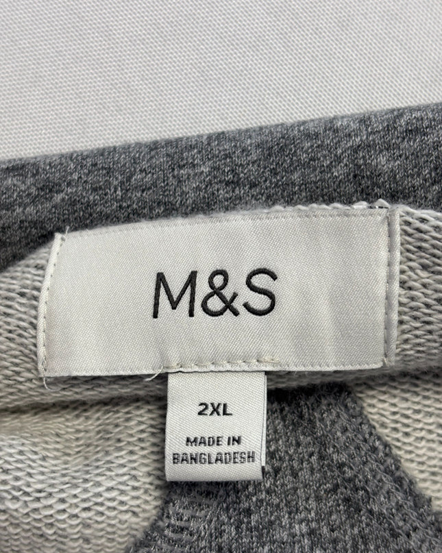 M&S Grey Marl Crew Neck Cotton Sweatshirt