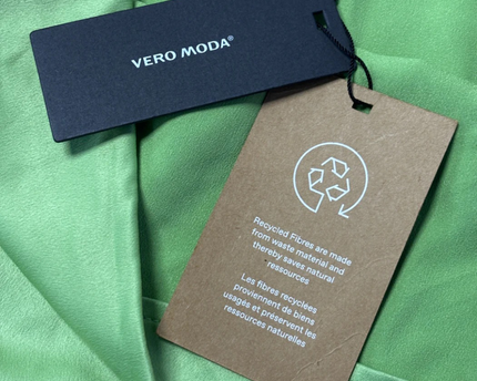 Vero Moda Bright Green Satin Midi Skirt with Lace Trim W/Tags