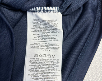 Nike Navy Blue Slim Fit Dri-FIT Sports T-Shirt