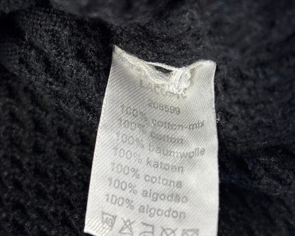 Lacoste Black V-Neck Waffle Knit Sweater