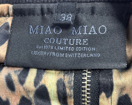 MIAO MIAO COUTURE Multicolor Leopard Print Cropped Bomber Jacket