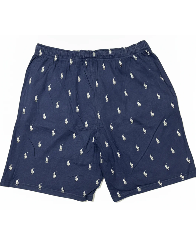 Polo Ralph Lauren Navy Blue All-Over Pony Print Sleep Shorts
