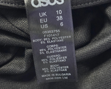 Asos Black Tie Hem High-Waisted Slim Pants