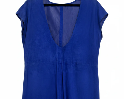 Jimmy Choo for H&M Blue Suede V-Back Shift Dress