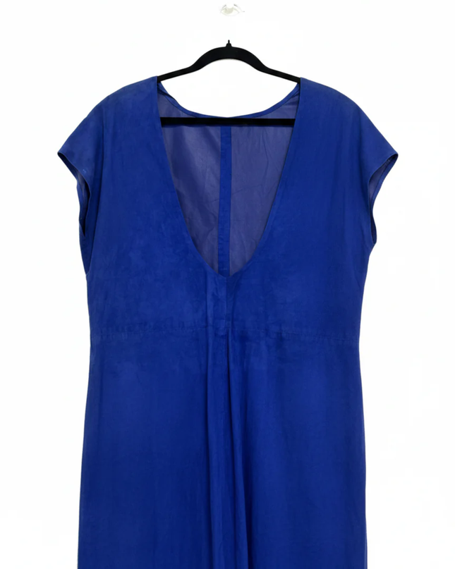 Jimmy Choo for H&M Blue Suede V-Back Shift Dress