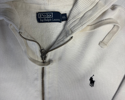 Polo Ralph Lauren Cream Full-Zip Hoodie