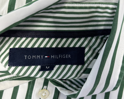 Tommy Hilfiger Green/White Striped Button-Down Shirt