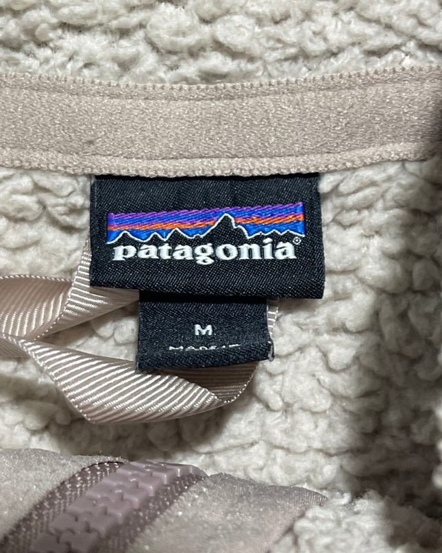 Patagonia Cream High-Pile Fleece Quarter-Zip Pullover