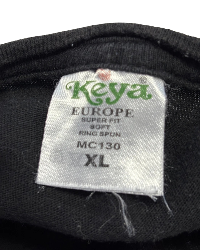 Keya Black Chopper Wolf & Motorcycle Graphic Tee