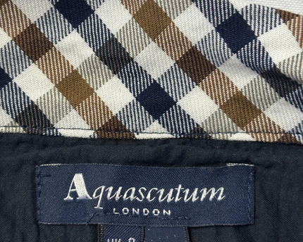 Aquascutum Multicolor Checkered Cotton Mini Skirt