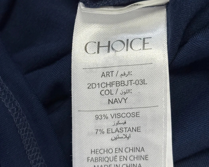 Choice Navy Relaxed Fit Short Sleeve Top