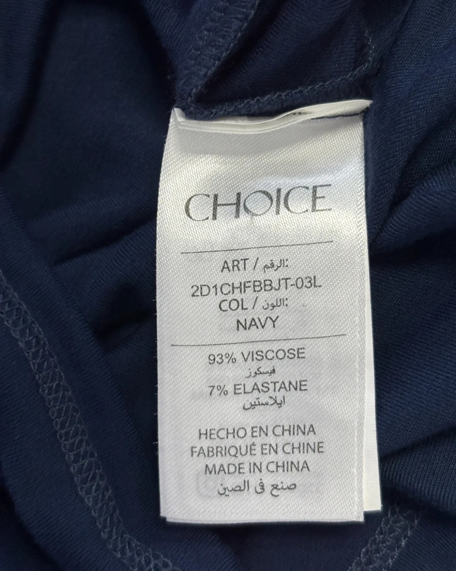 Choice Navy Relaxed Fit Short Sleeve Top