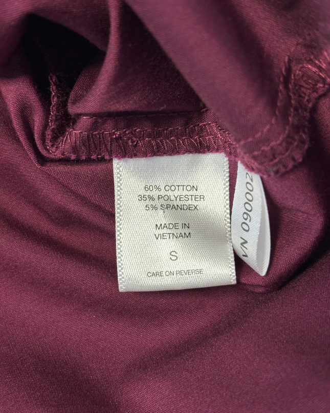 New York & Company Burgundy 7th Avenue Button-Down Shirt