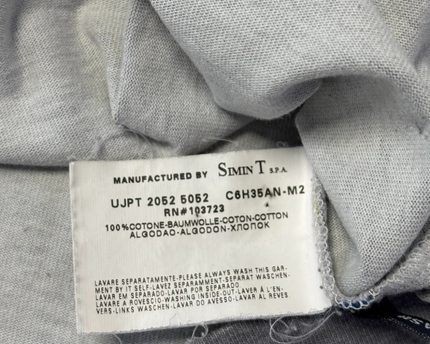 Armani Jeans Grey Graphic Long Sleeve Crewneck T-Shirt