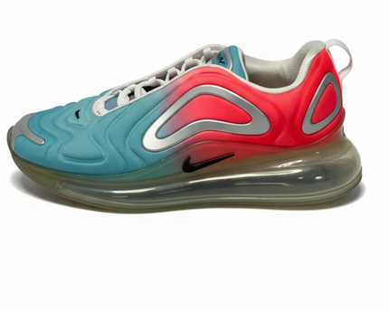 Nike Air Max 720 Teal and Red Sneakers
