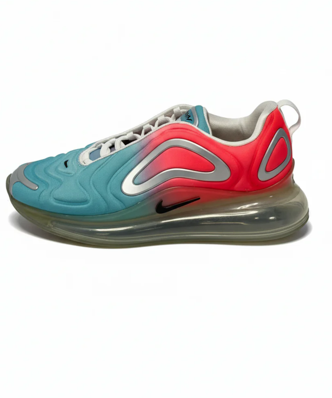 Nike Air Max 720 Teal and Red Sneakers
