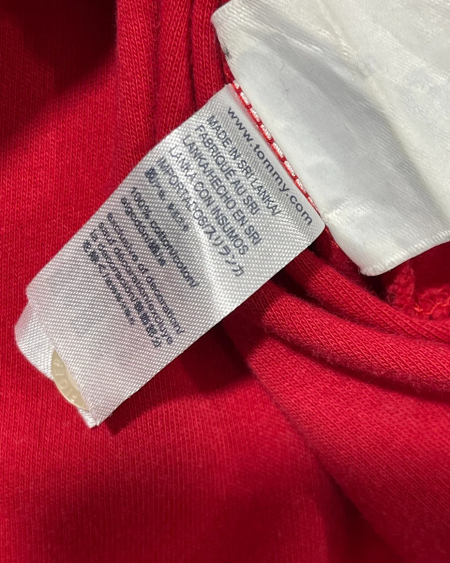 Tommy Hilfiger Red Color-Block Stripe Polo Shirt