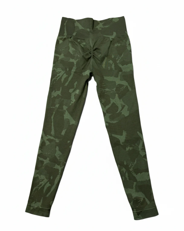 Gymshark Green Camo Seamless High-Waisted Leggings