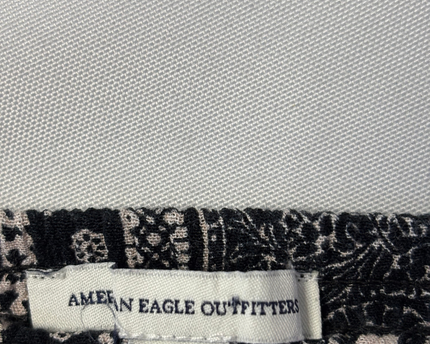 American Eagle Black and White Geometric Print Romper